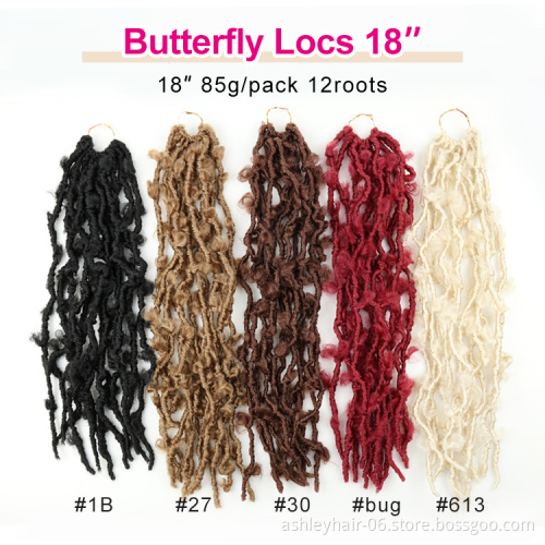 Synthetic Distressed locs 14"  braiding hair distressed water wave faux loc crochet wavy dread Distressed locs
